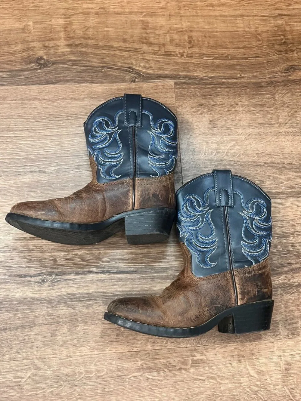 Cody James Western Cowboy Leather Boots - Brown blue Sz 12